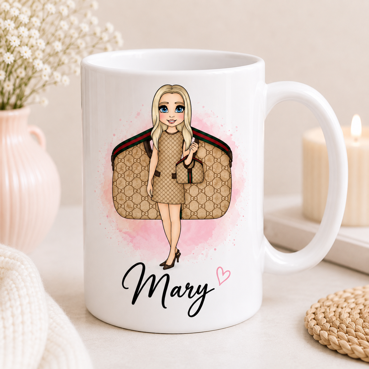 G Classic Bag Mug - Choose skin tone, hair and eye colour (Copy)