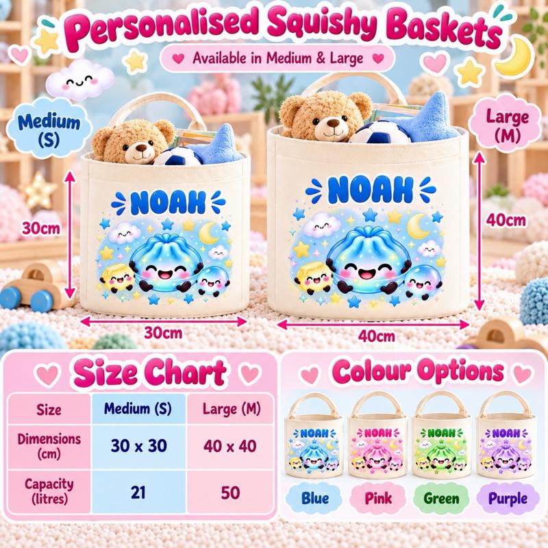 Personalised Squishy Baskets - Cute & Colourful with Squishy Favourites - Perfect Gift Idea for All Ages - Take It Everywhere! - Me And You You And Me Co 