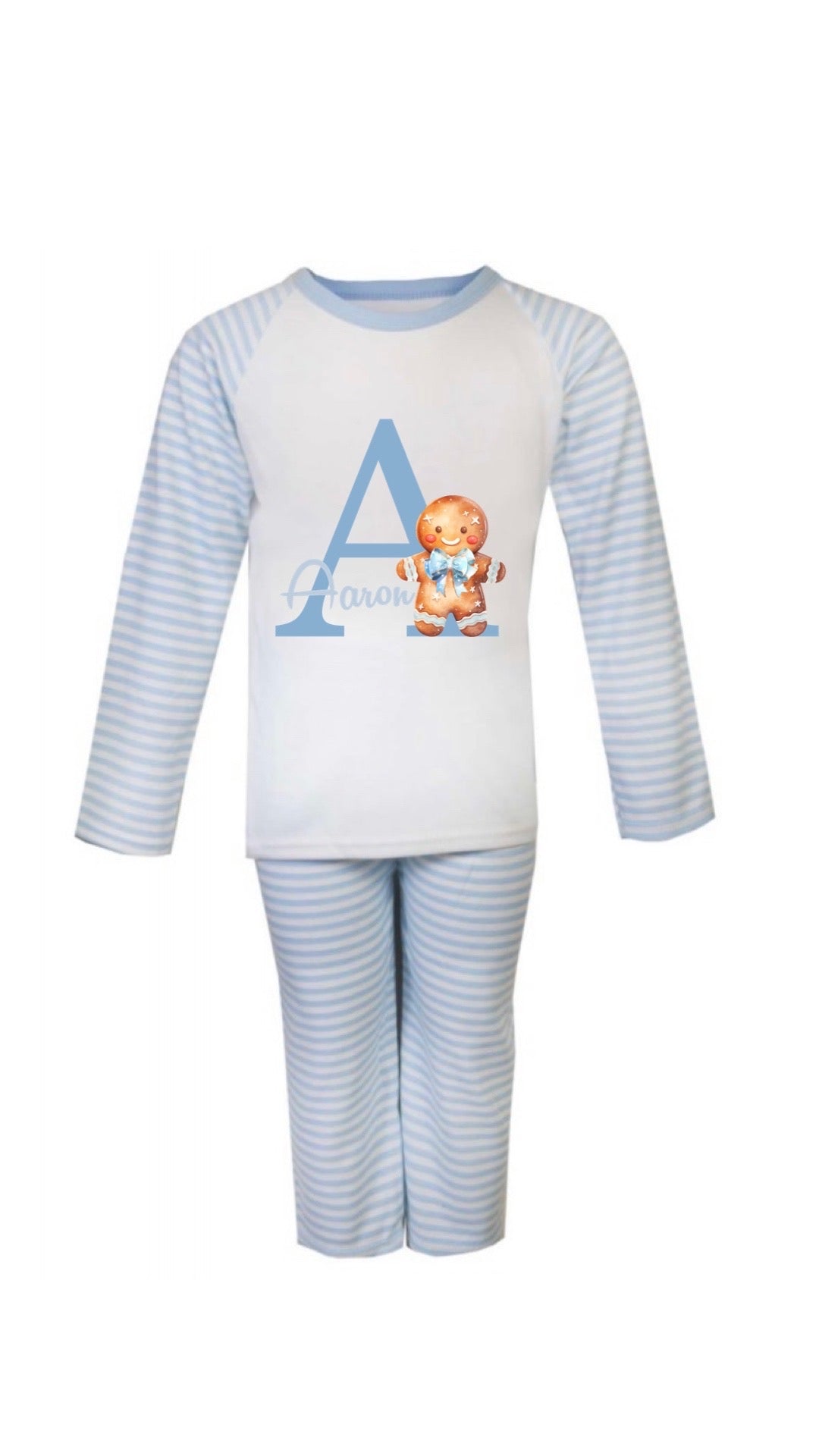 Blue Christmas Gingerbread Pyjamas