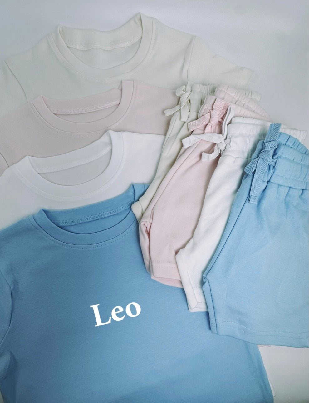 Personalised Pastel Shorts Sets