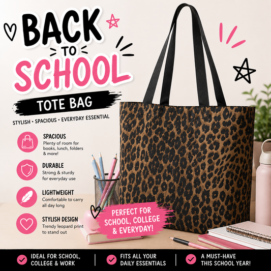 Leopard Print Carryall Tote Bag