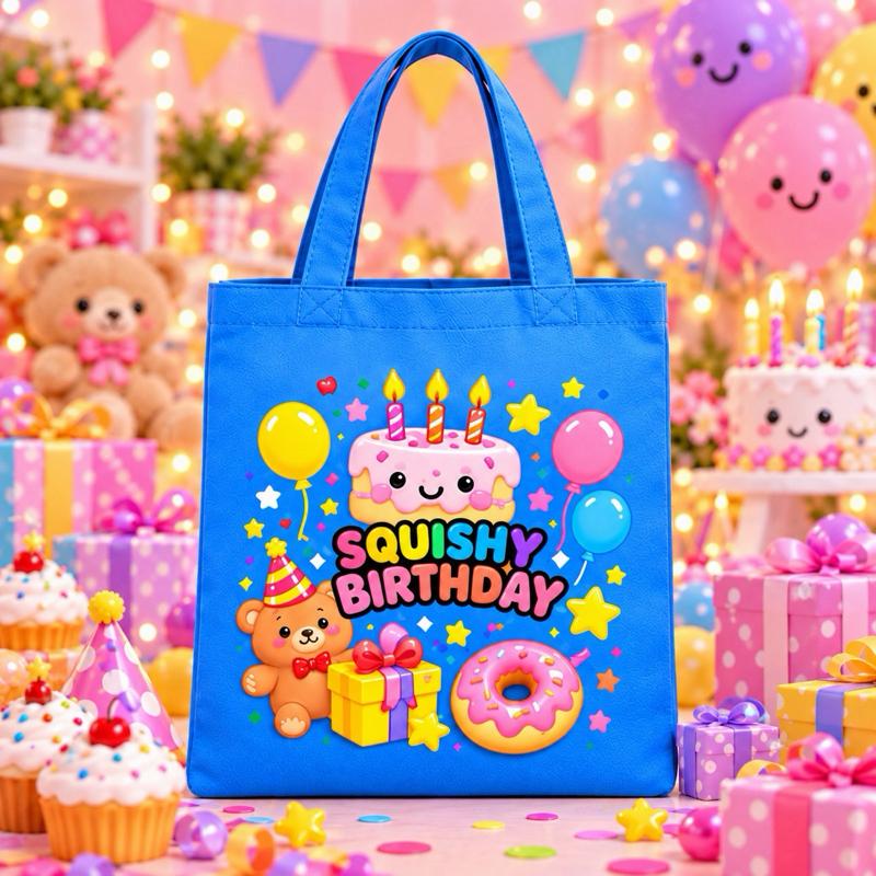 Birthday Squishy Tote Bag - Cute & Colourful with Squishy Favourites - Perfect Gift Idea for All Ages - Take It Everywhere! - Me And You You And Me Co 