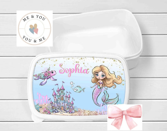 Mermaid Blonde Hair Lunch Box