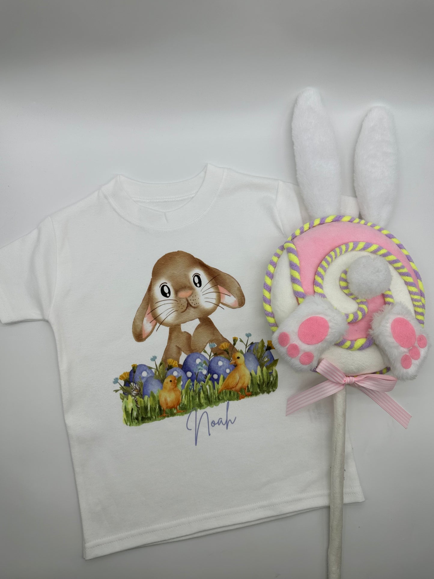 Easter Bunny with Blue Easter Eggs T-Shirt