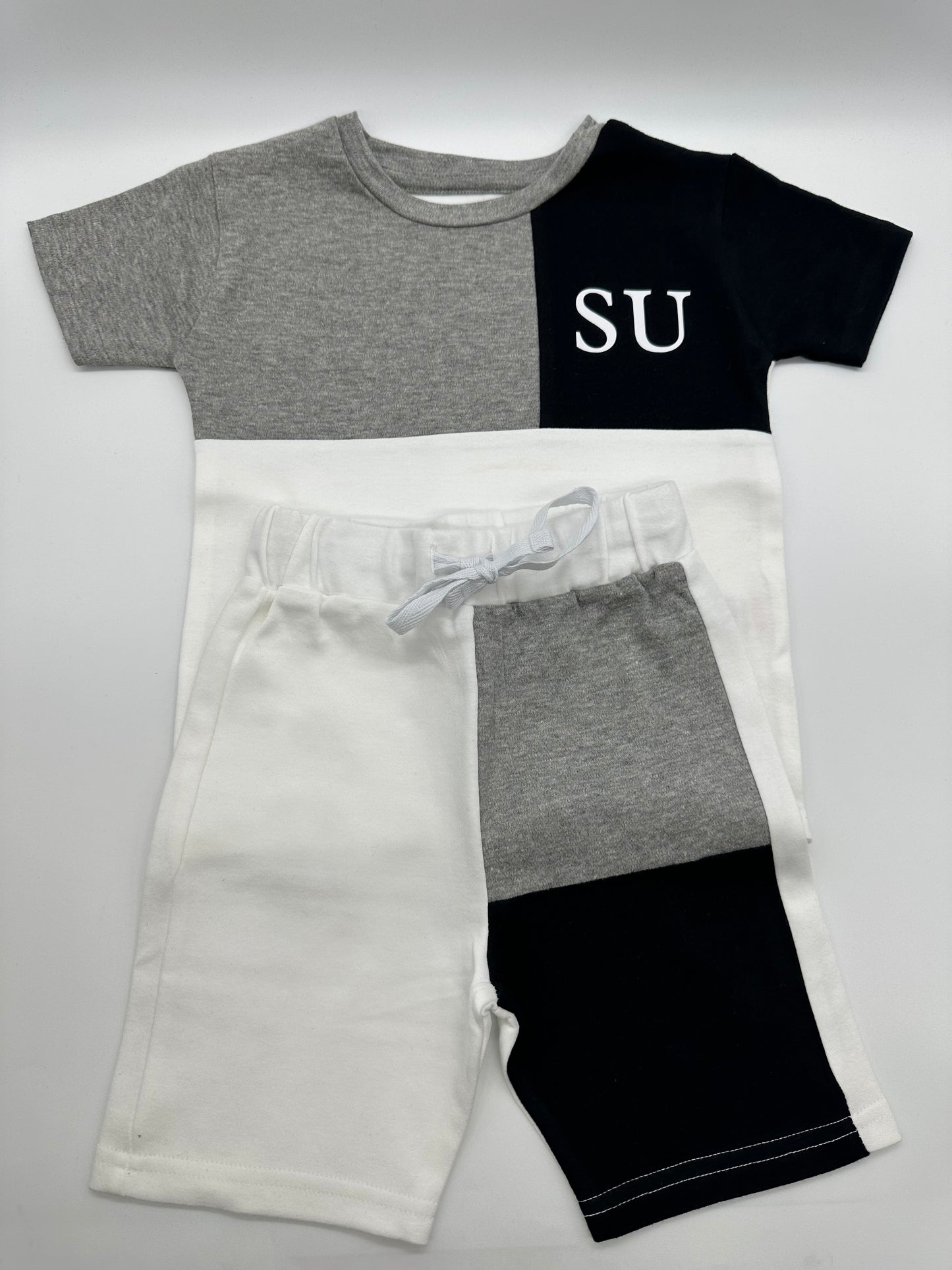 Panel T-Shirt & Shorts Set