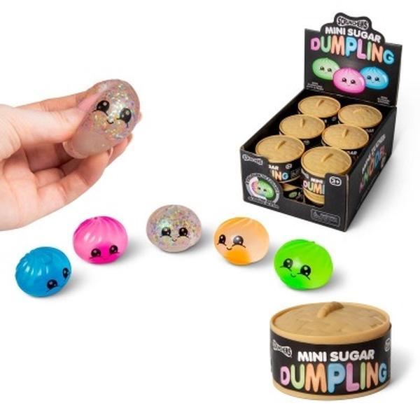 Scrunchems Neon Dumpling With Maltose In Basket 5.5cm Mini Sugar Maltose Squishy Dumpling Compact Size Fun Tactile Treat For All Ages Vibrant Neon Color Easy To Handle