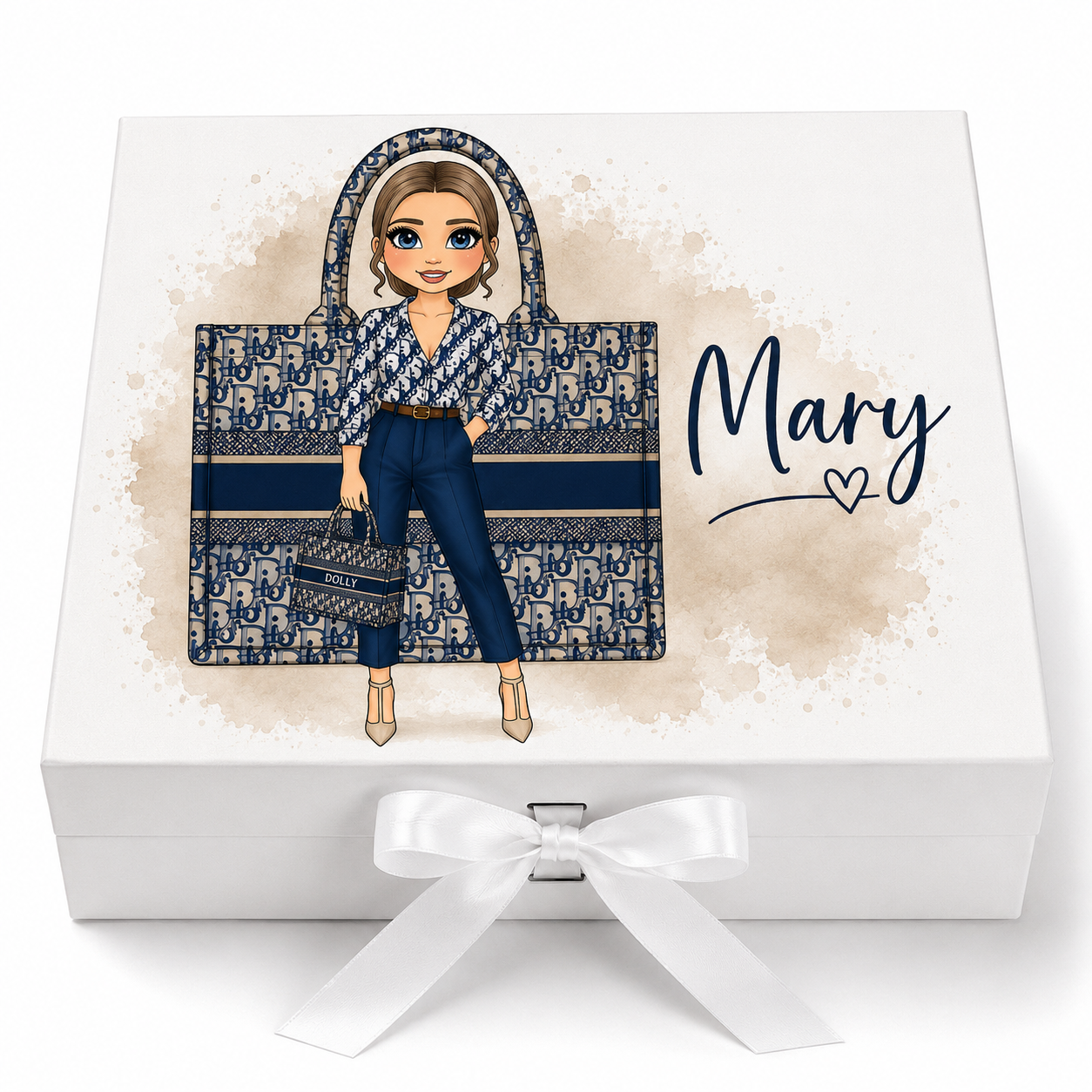 Personalised CD Bag Dolly - pick skin tone, hair colour and eye colour