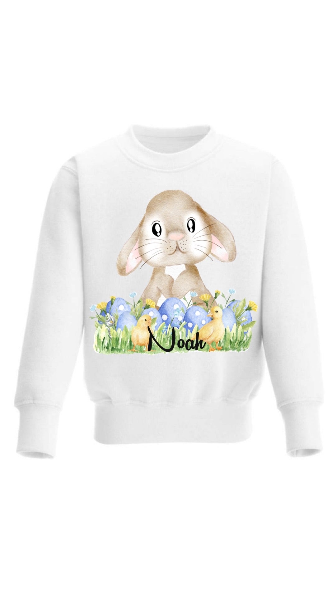 Easter Bunny with Blue Easter Eggs Sweatshirt