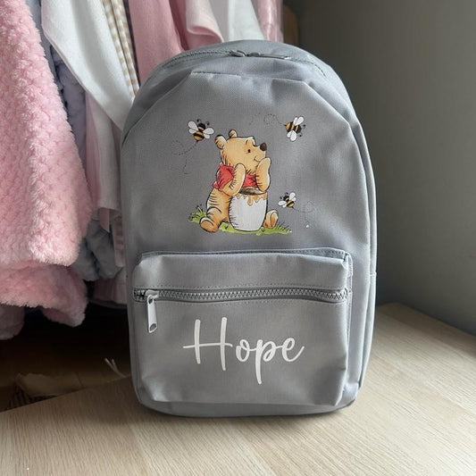 Personalised Bear mini backpack - various colours
