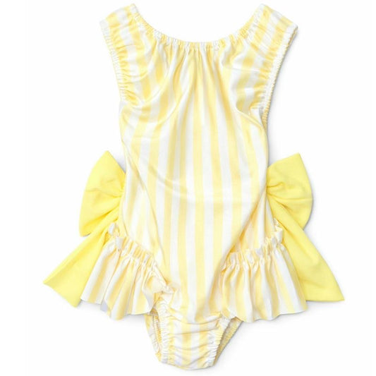 Yellow Striped Swimsuit