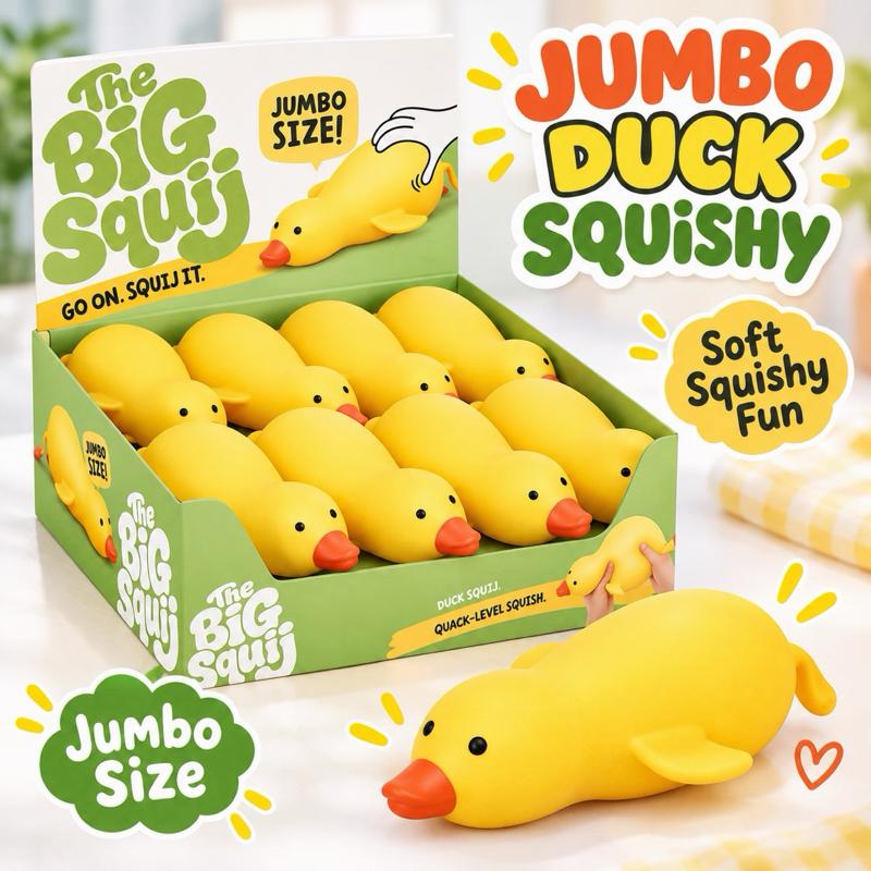 The Big Squij Duck Squishy & Stretchy Fun for Stress Relief & Sensory Play - Me And You You And Me Co 