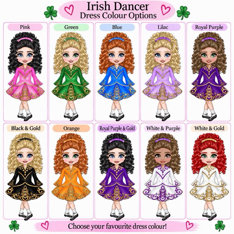 Personalised Irish Dancing Water Bottle - Aluminium, 650ml Capacity - Choose football kit colour, Hair, Eye and Skin Details - Drinkware