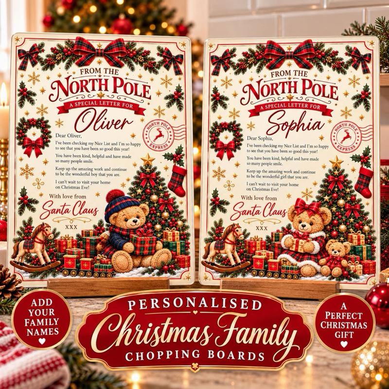 Personalised Christmas Vintage Bear Letter from the North Pole - Official North Pole Approved, choose 2 designs - Me And You You And Me Co 