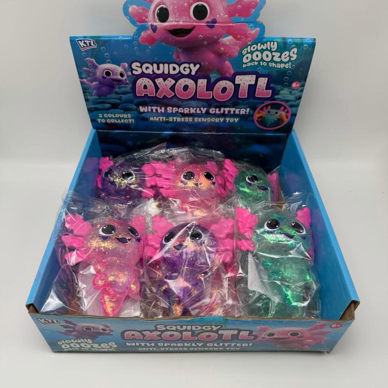 Glitter Axolotl Sugar Maltose Squish Squeezy