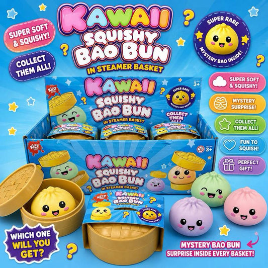 Kawaii Squishy Boa Bun in Dumpling Case