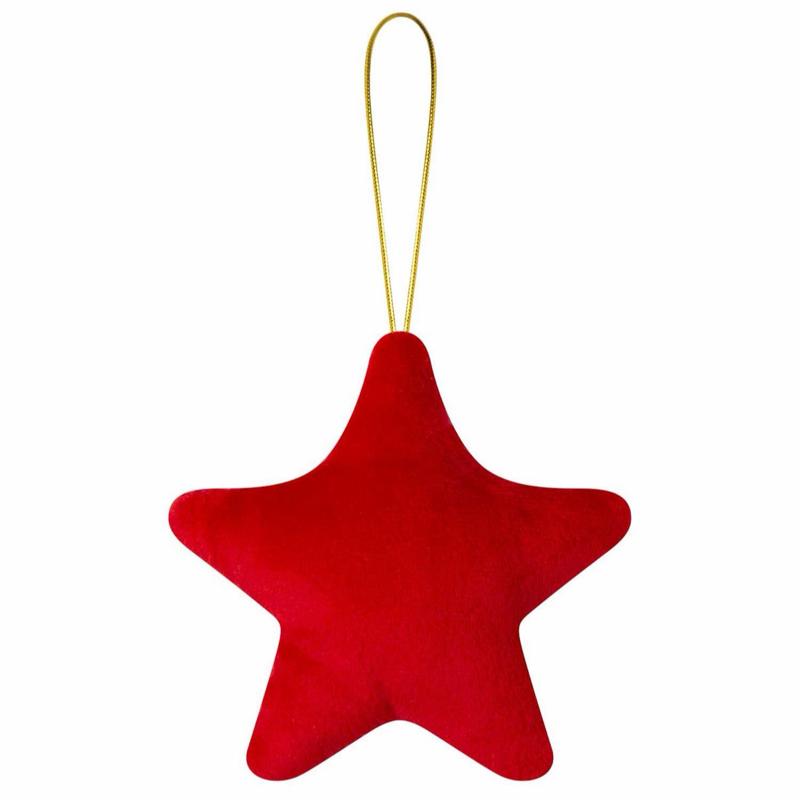 Personalised Christmas Bauble Star Hanging Ornament Soft Plush Feel High Quality Print Perfect for Gifts Suitable for Bags & More
