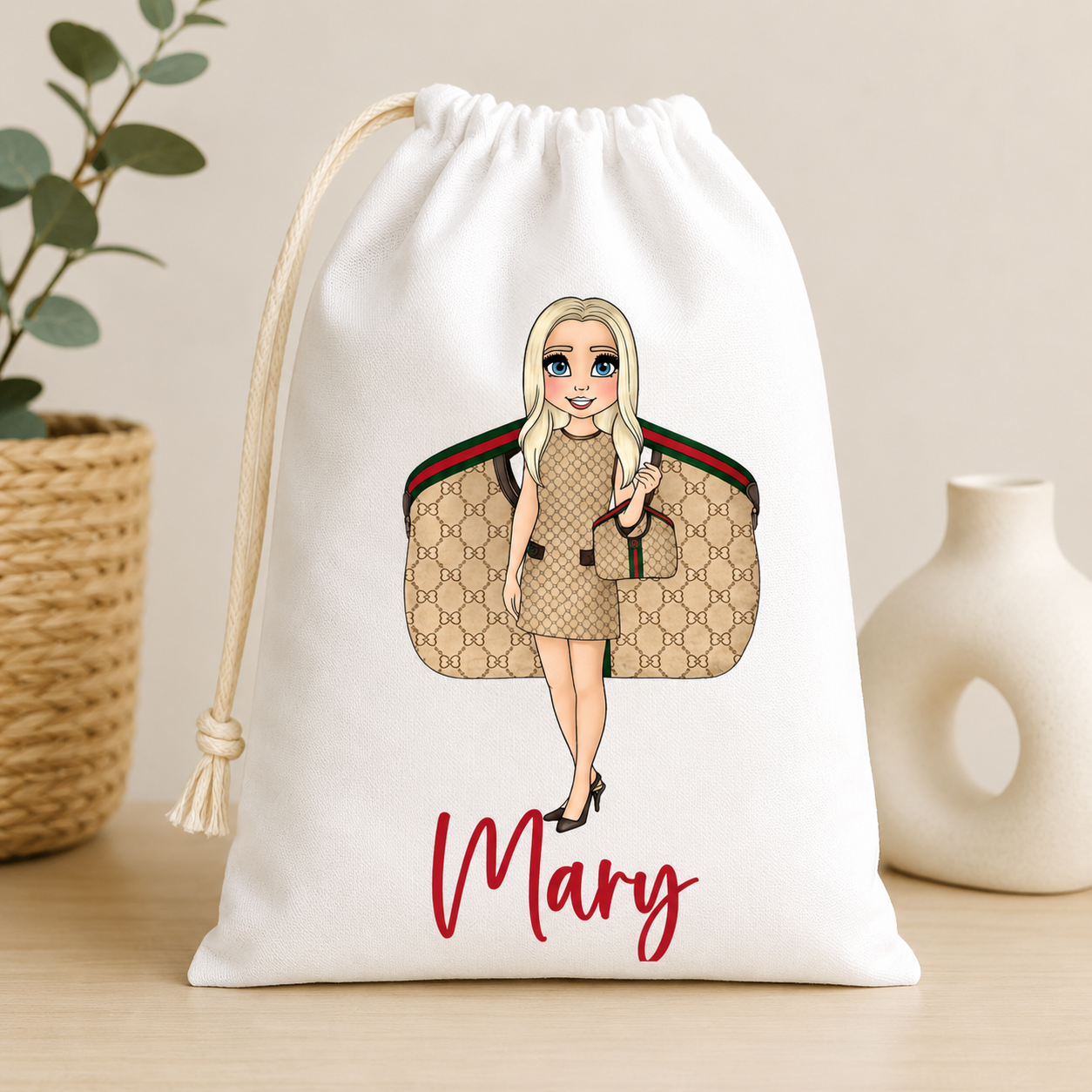 Personalised G Classic Stuff Bag - Choose skin tone, hair and eye colour