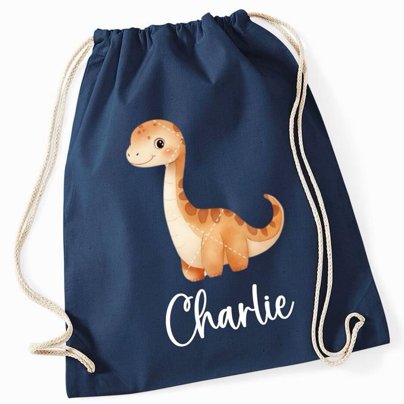 Personalised Dinosaur Gym Bag - various colours and dinosaurs to choose from - Me And You You And Me Co 