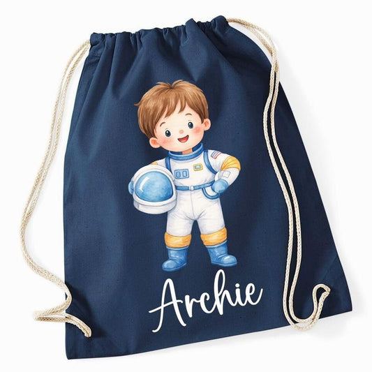 Personalised Space Animal Gym Bag - various colours and characters to choose from - Me And You You And Me Co 