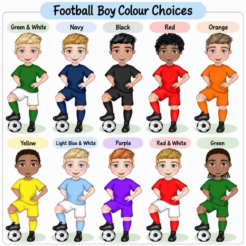 Personalised Boys Football Water Bottle - Aluminium, 650ml Capacity - Choose football kit colour, Hair, Eye and Skin Details - Drinkware