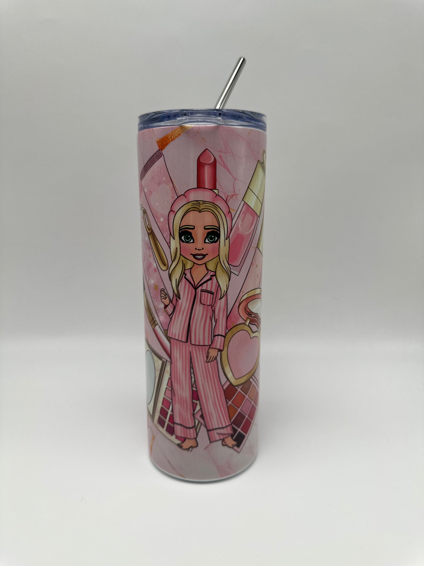Personalised Make Up Girl 20oz Tumbler - Me And You You And Me Co 