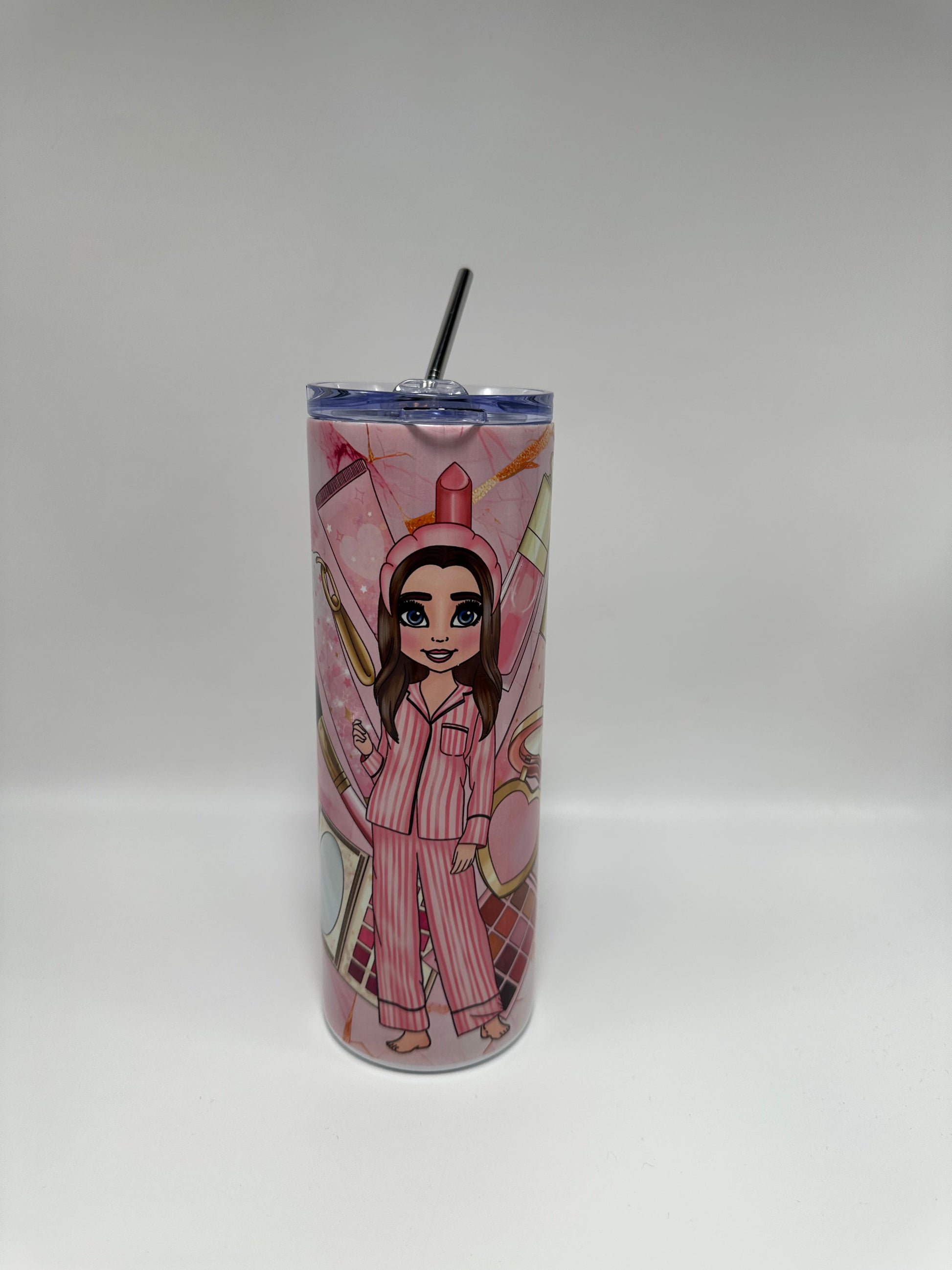 Personalised Make Up Girl 20oz Tumbler - Me And You You And Me Co 