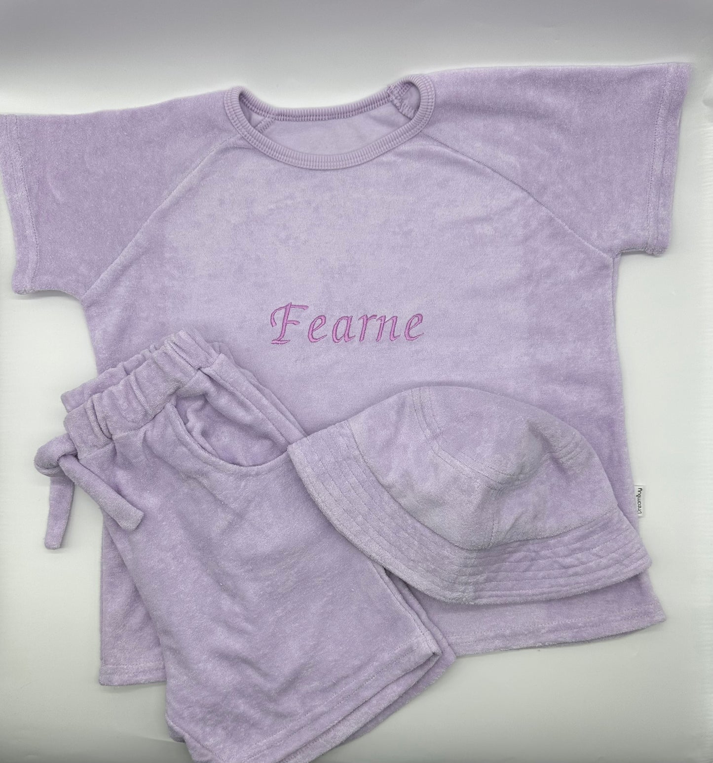 Embroidered 3 Piece personalised towelling sets