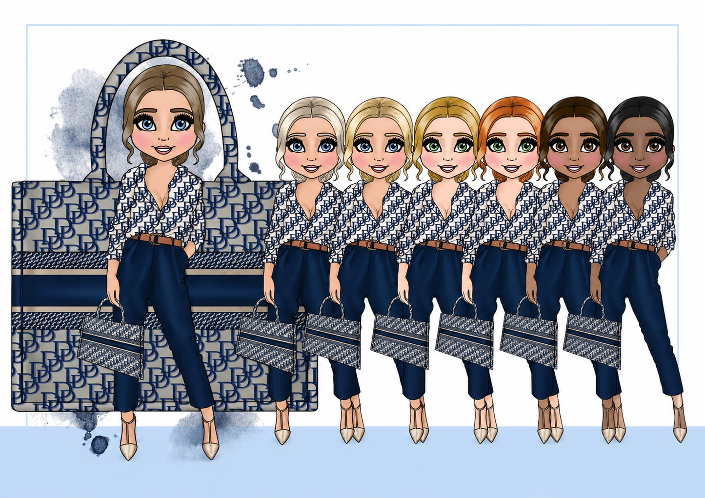 Personalised CD Bag Dolly - pick skin tone, hair colour and eye colour