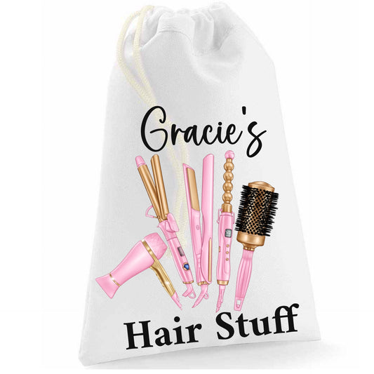 Pink Hair Stuff Bag