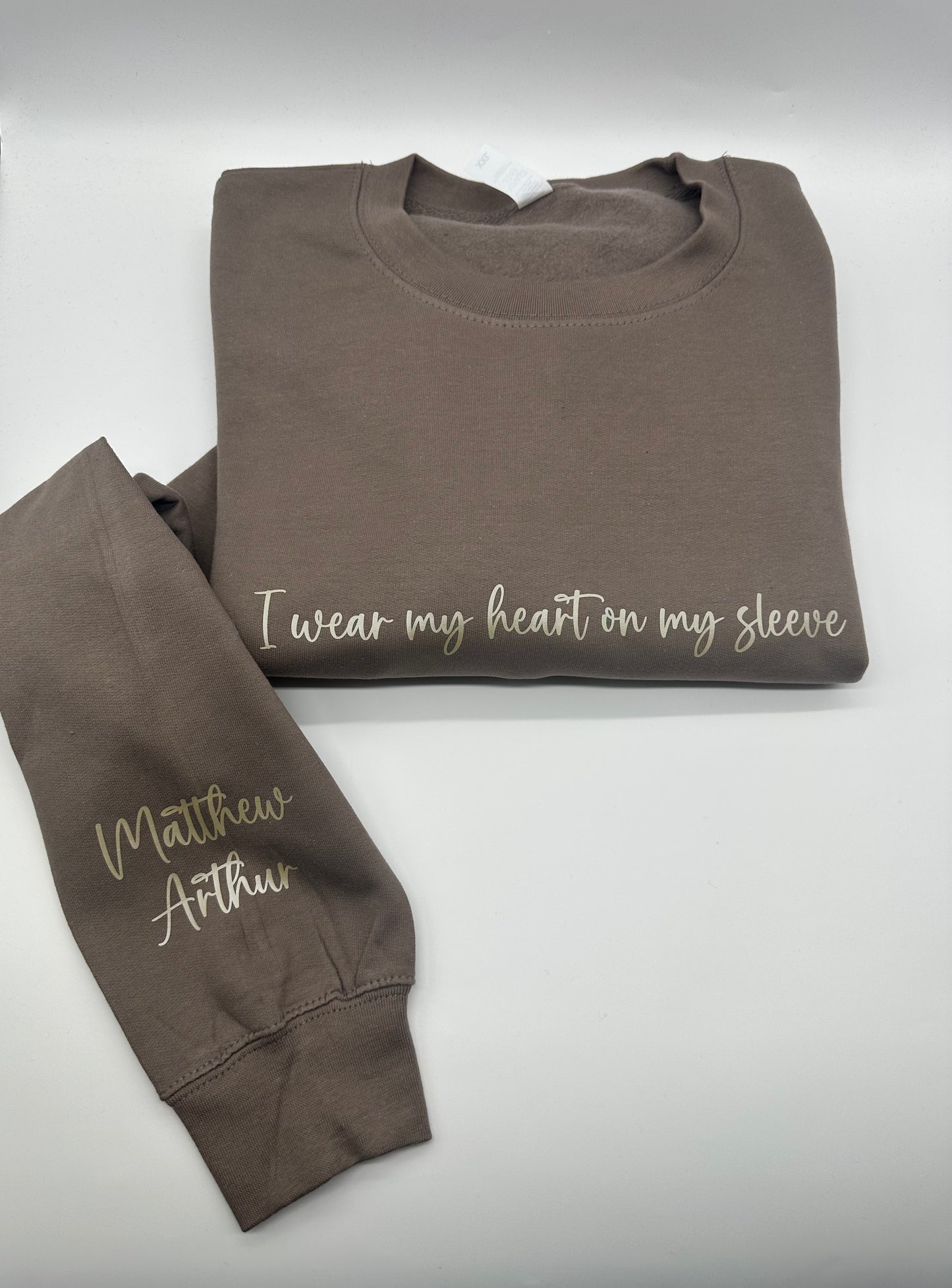 I wear my heart on my sleeve Adults Sweatshirt