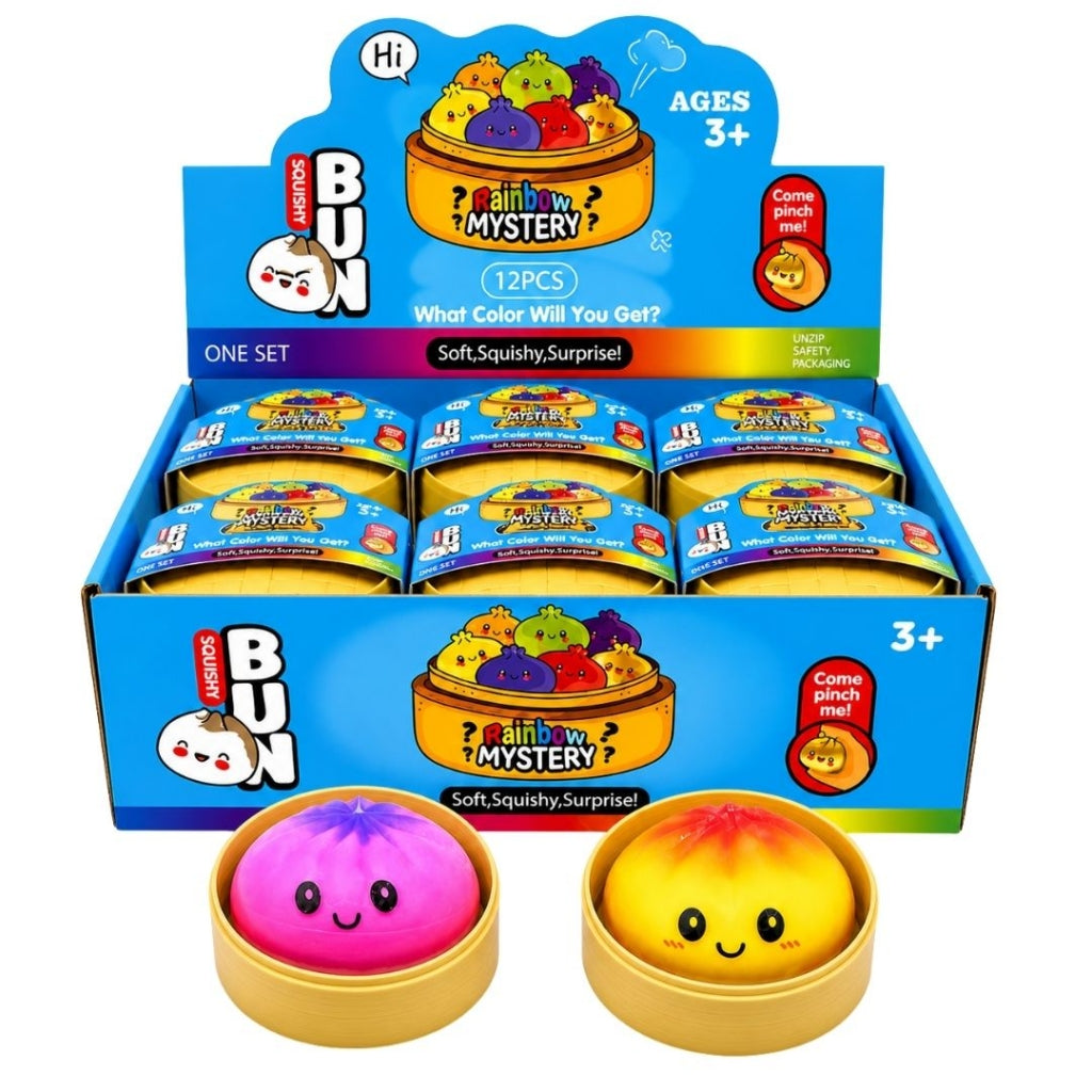 Squishy Neon Two Tone Bao Dumpling In Steamer Basket 8.5cm - Me And You You And Me Co 