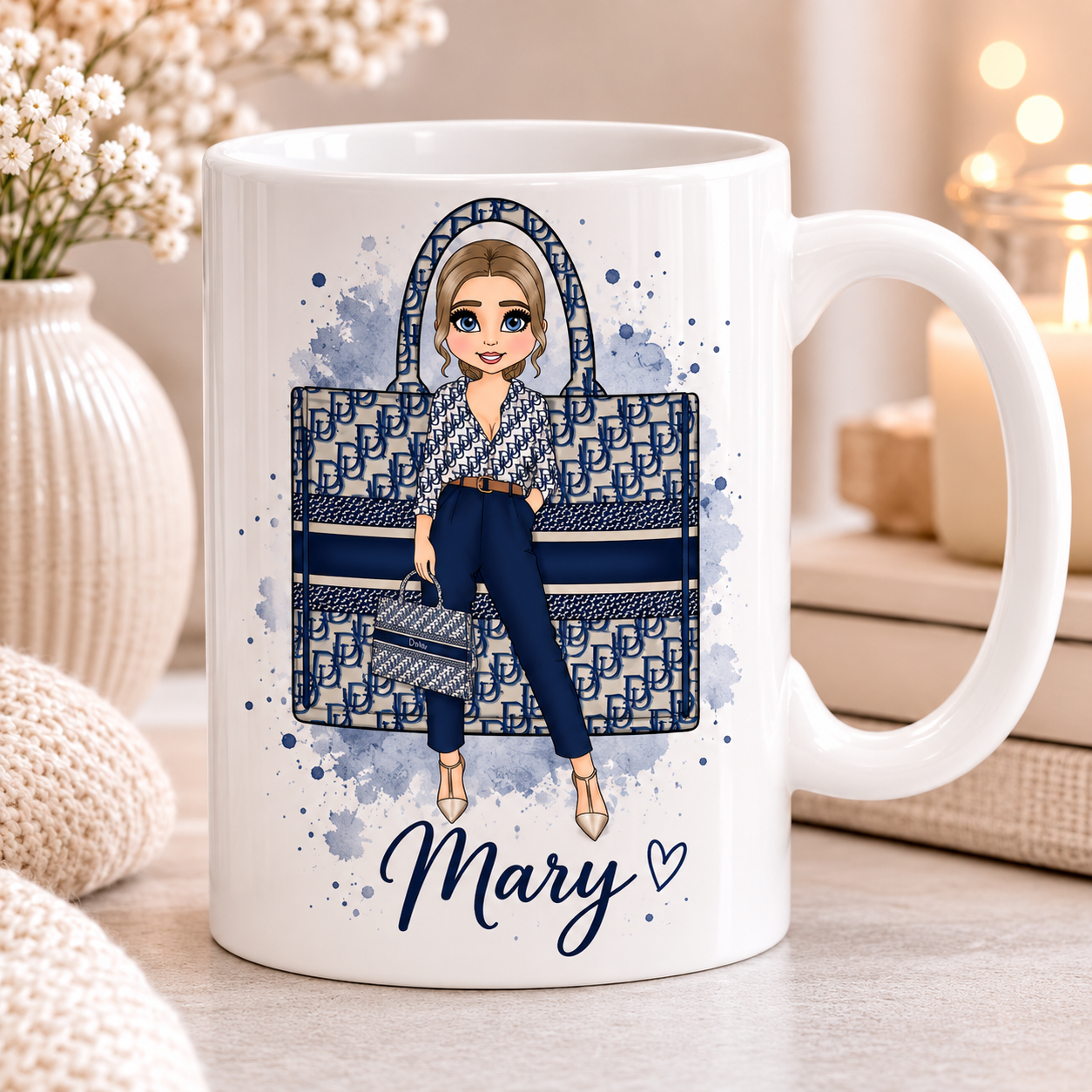 CD Bag Mug - Choose skin tone, hair and eye colour