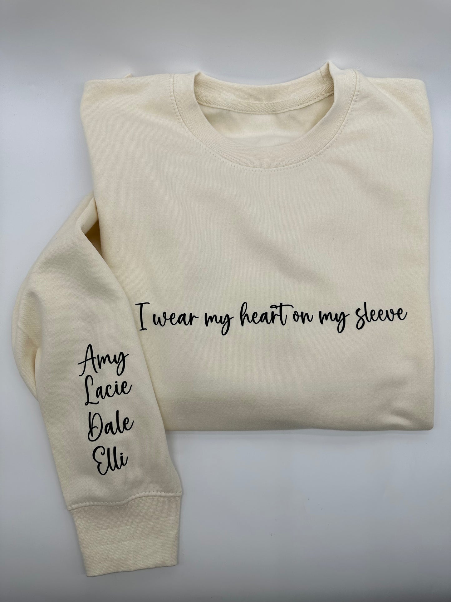 I wear my heart on my sleeve Adults Sweatshirt