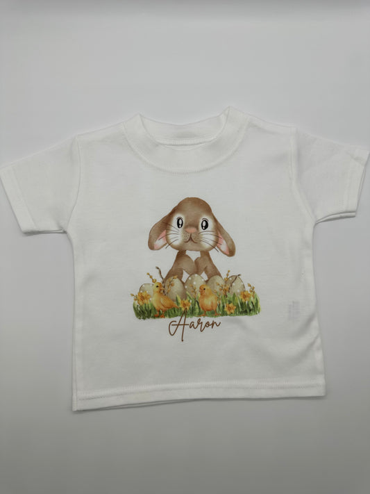 Easter Bunny with Beige Easter Eggs T-Shirt