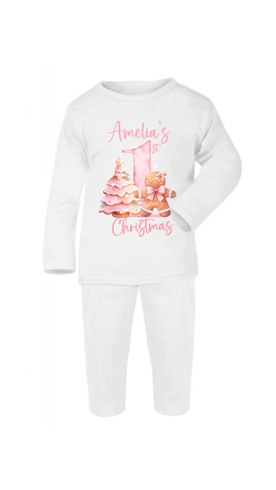 First Christmas Pink Gingerbread Pyjamas