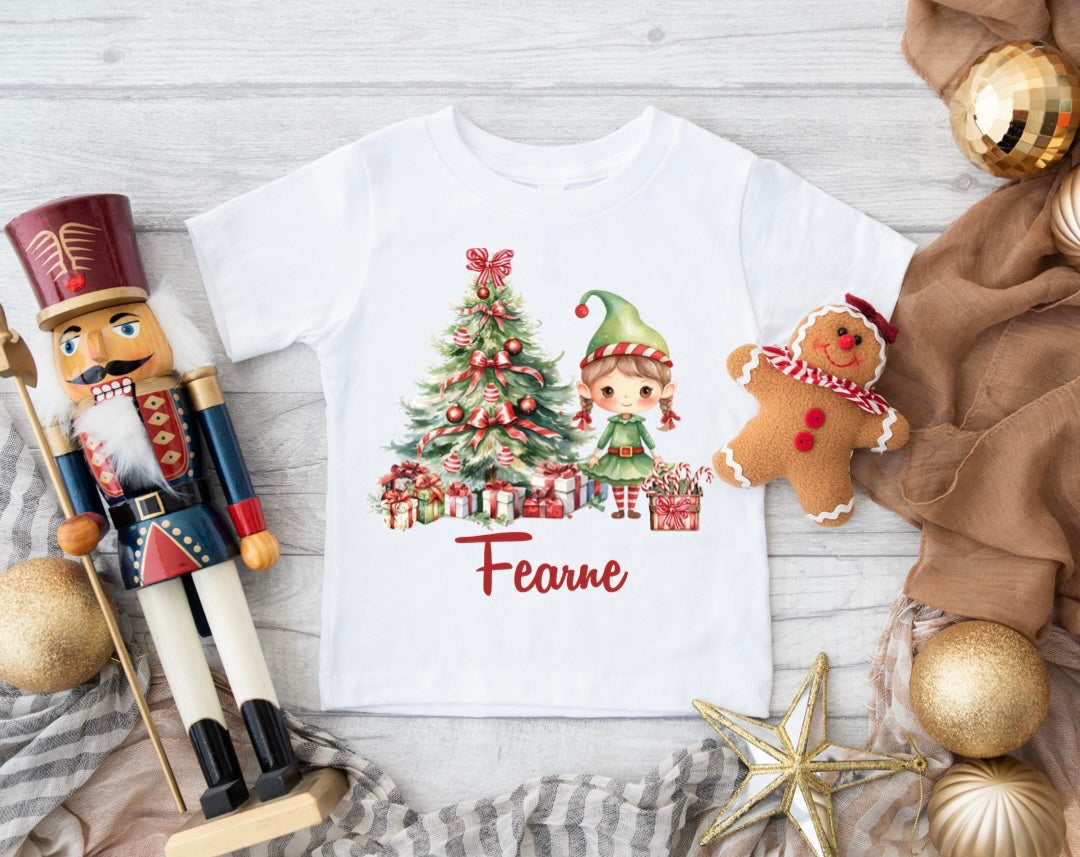 Girl Elf Christmas T-Shirt