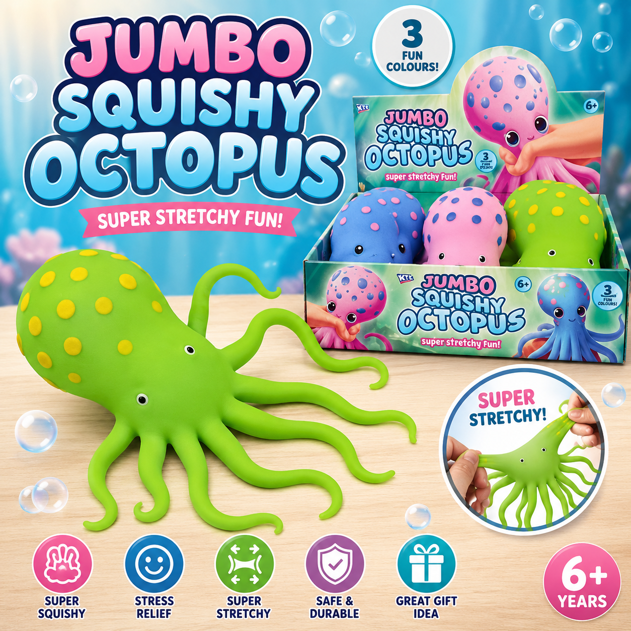 Squidgy Jumbo Octopus