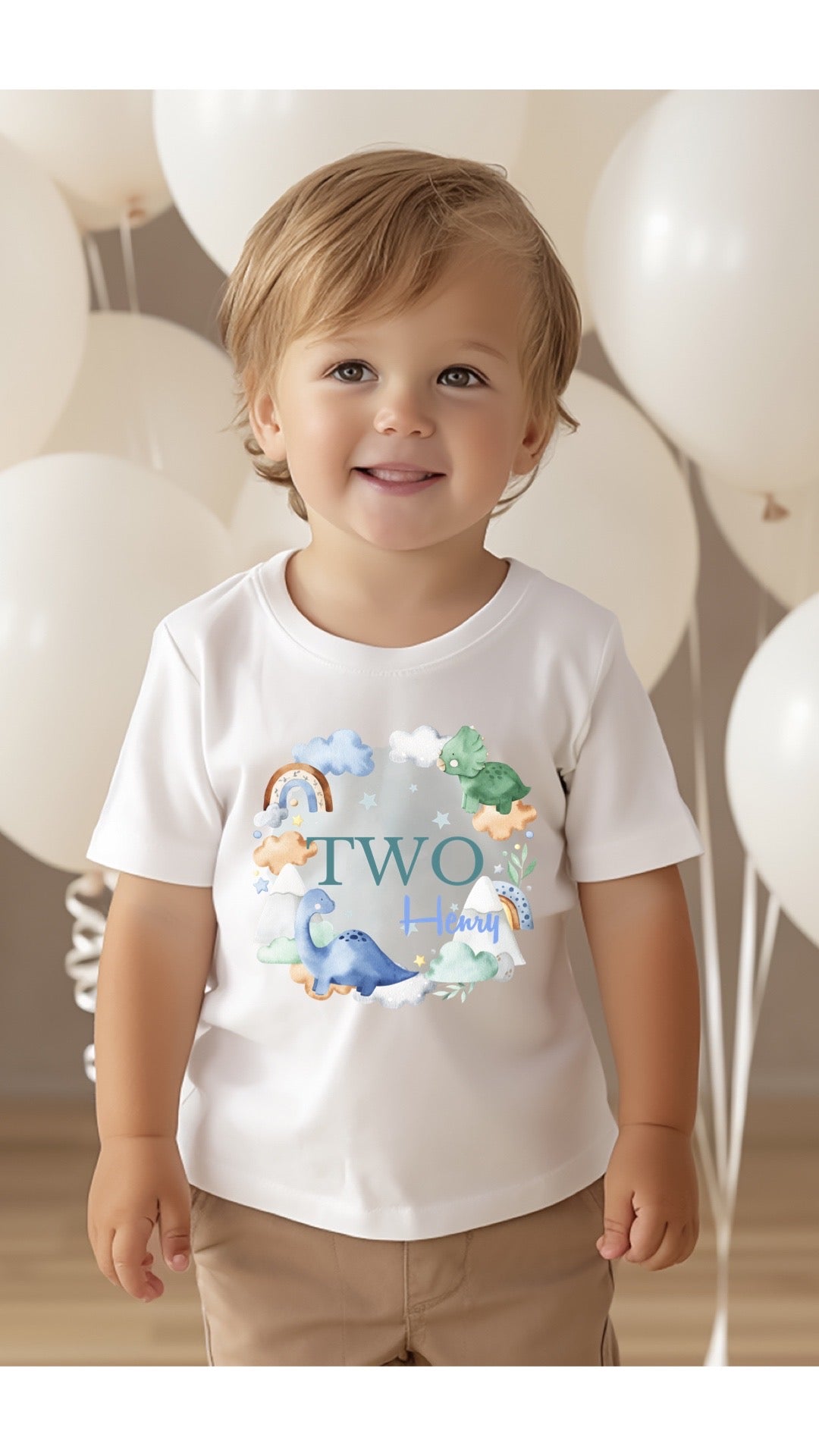 Two Dinosaur Birthday T-Shirt