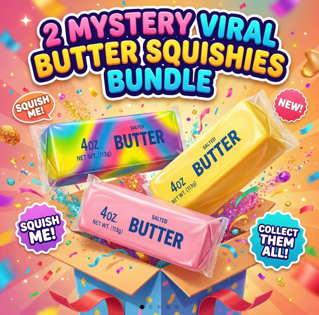 4oz Butter Mystery Squishy Bundle - Me And You You And Me Co 