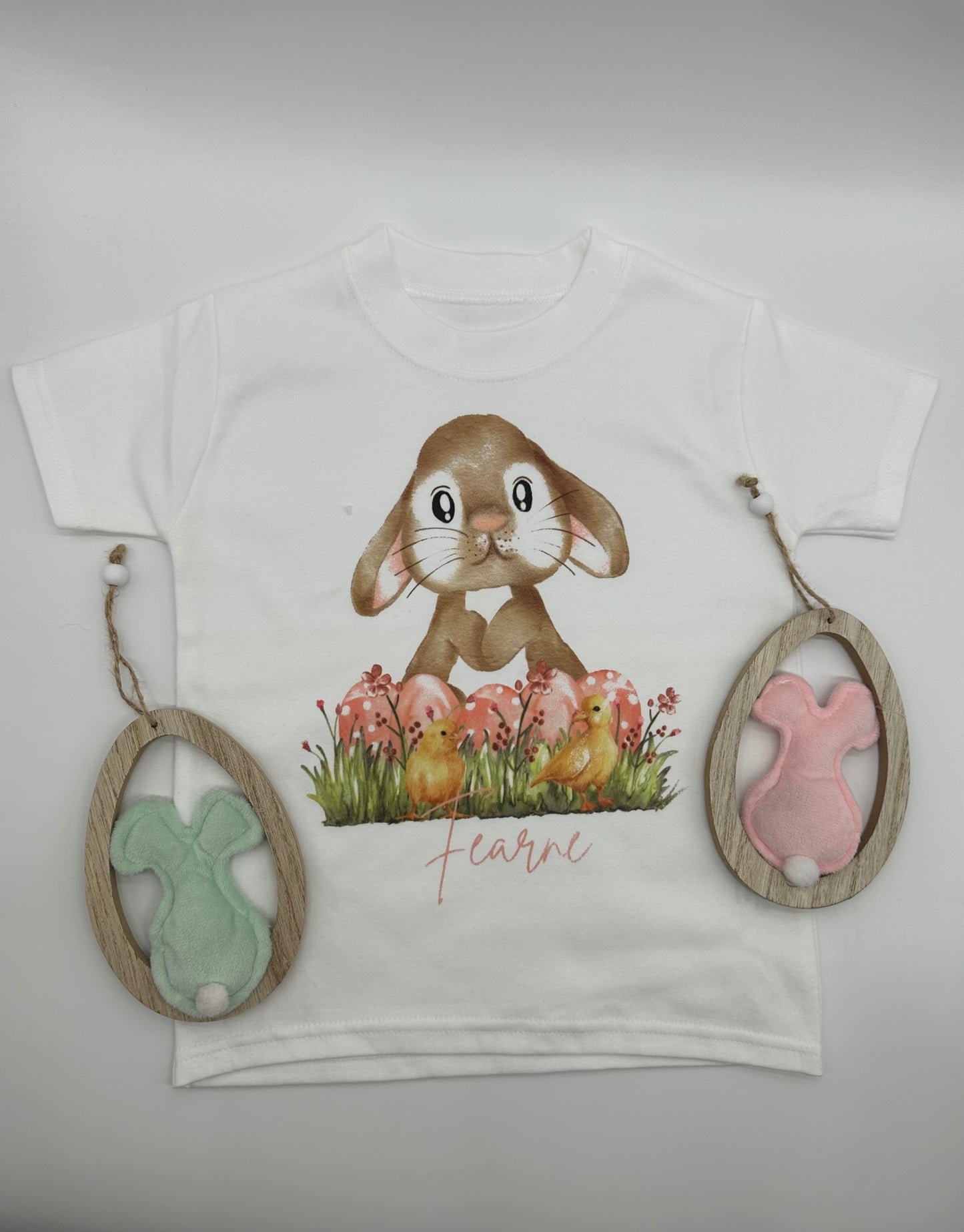 Easter Bunny with Pink Easter Eggs T-Shirt