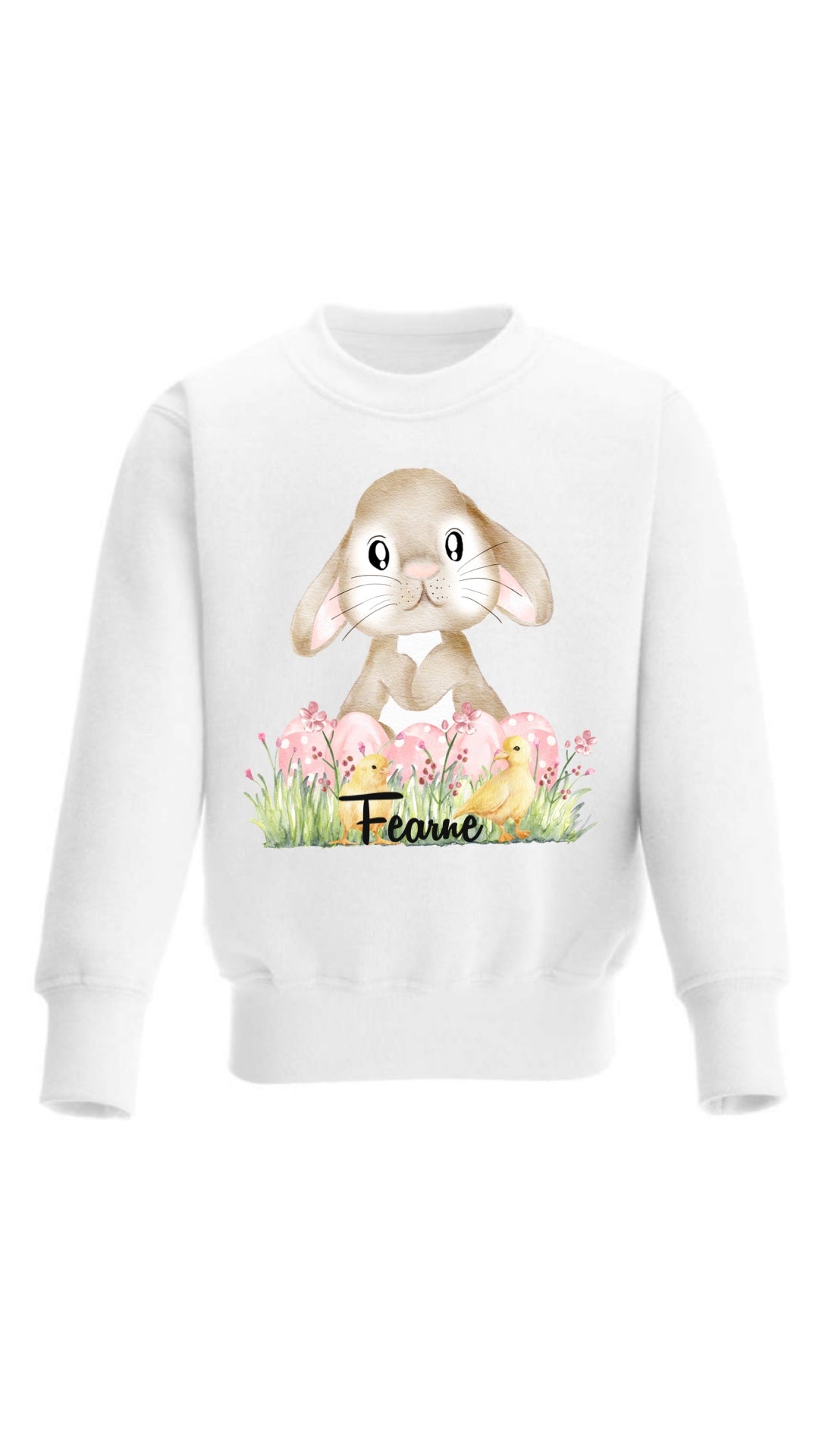 Easter Bunny with Pink Easter Eggs Sweatshirt