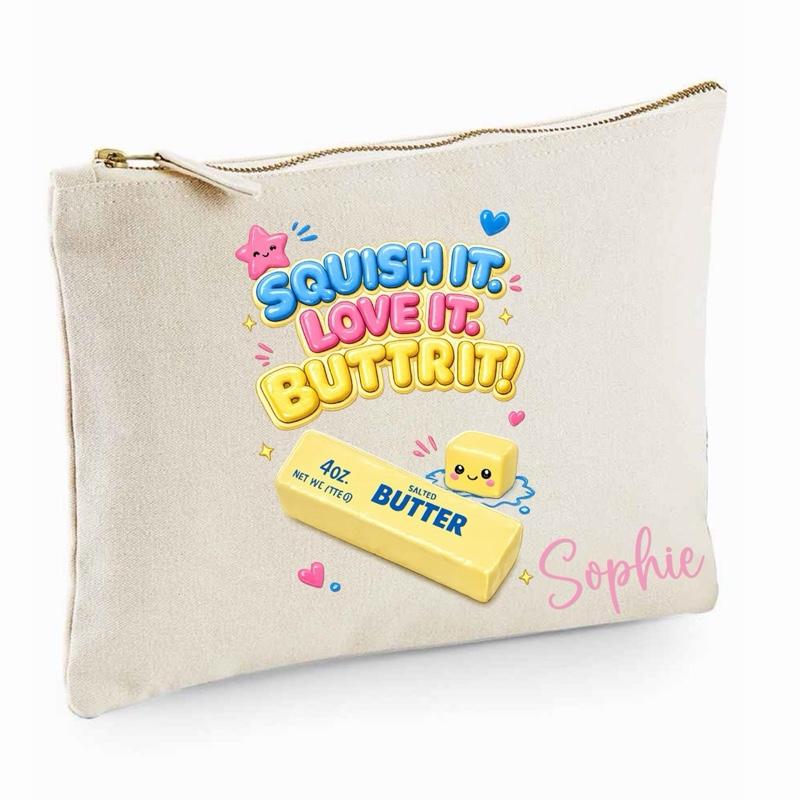 Personalised Squish it Love it Buttrit! Pouch