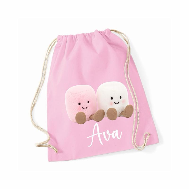 Personalised Marshmallow Gym Bag - various colours to choose from - Me And You You And Me Co 