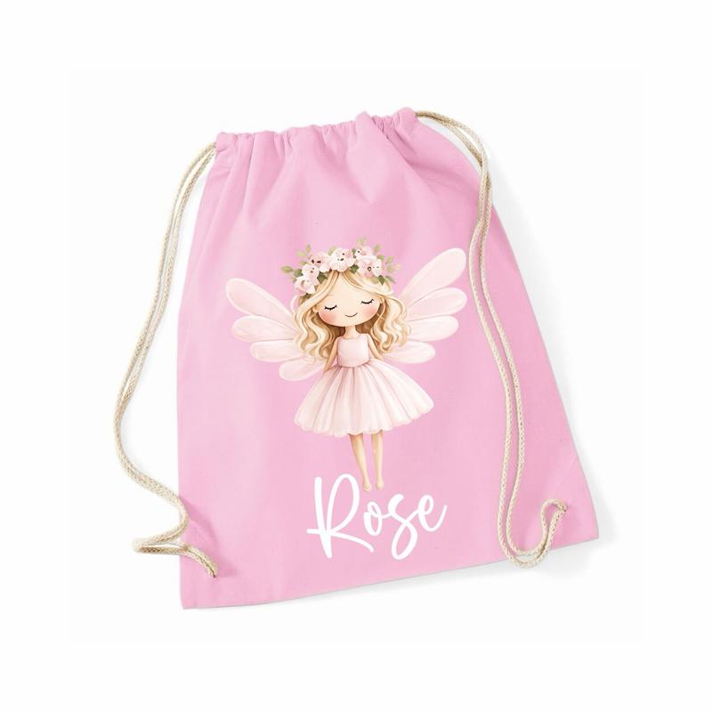 Personalised Fairy Gym Bag - various colours and fairies to choose from - Me And You You And Me Co 
