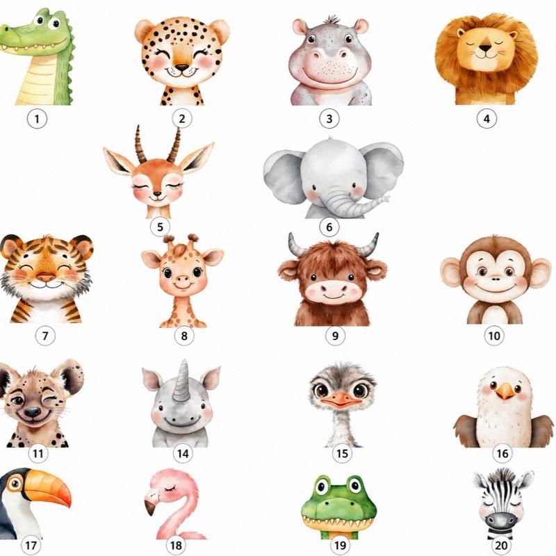 Personalised Safari Animal Water Bottle - various colours and animals to choose from - Me And You You And Me Co 