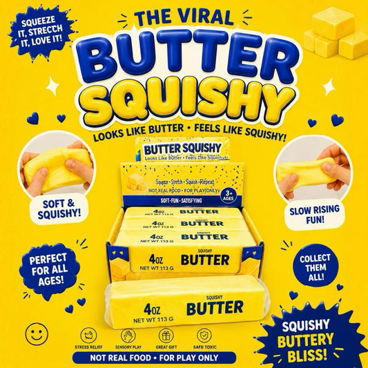 BUTTER MEDIUM SLOW RISING SQUEEZY SQUISHY TOY 13CM