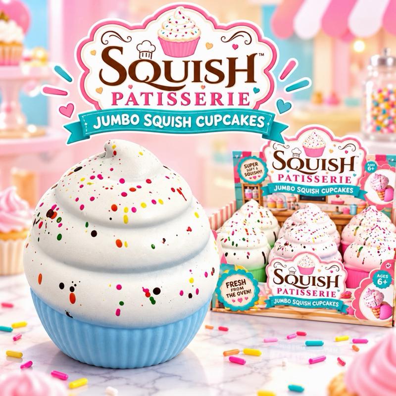 Squeezable Jumbo Squishy Cup Cake Giant Cake Toy for Kids - Soft, Stretchy, and Fun - Perfect for Ages 6+ - Big Squeeze! - Me And You You And Me Co 