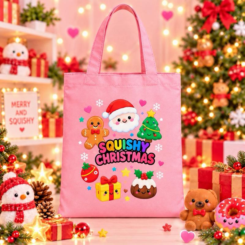 Christmas Squishy Tote Bag - Cute & Colourful with Squishy Favourites - Perfect Gift Idea for All Ages - Take It Everywhere! - Me And You You And Me Co 