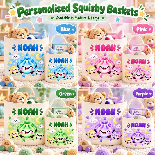 Personalised Squishy Baskets - Cute & Colourful with Squishy Favourites - Perfect Gift Idea for All Ages - Take It Everywhere! - Me And You You And Me Co 