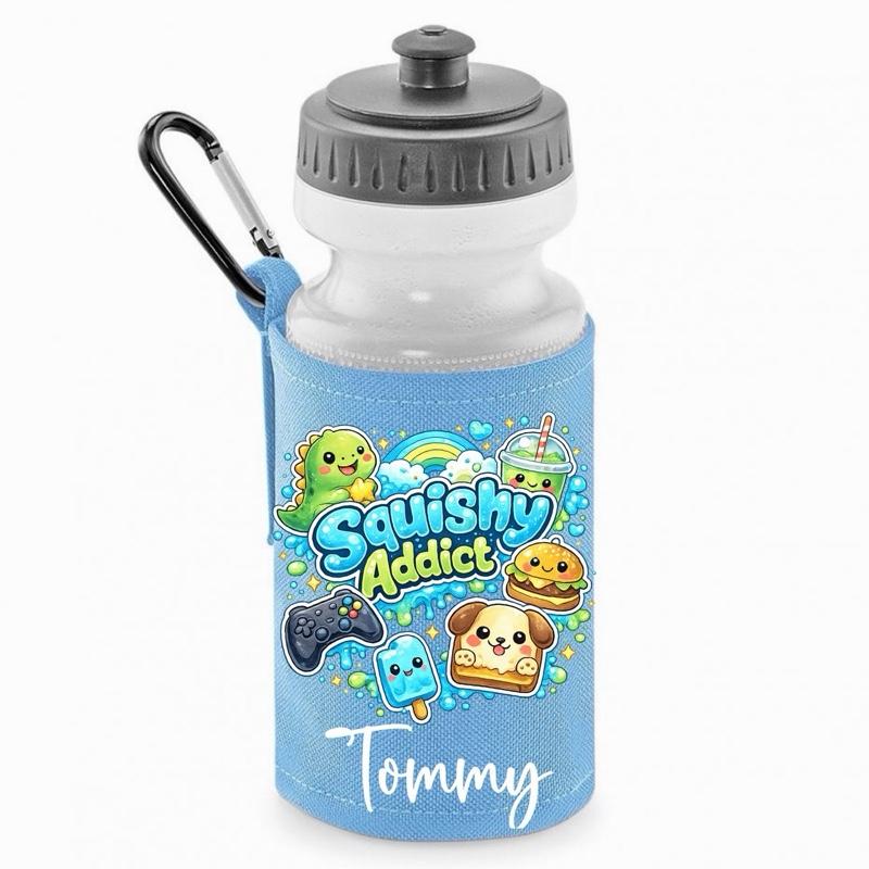 Personalised Squishy Addict Water Bottle